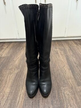 UGG Claudine Knee High Boots, Size 7, Color Black/Brown